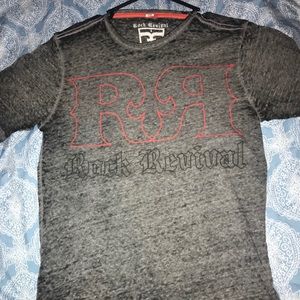 Charcoal Grey Rock Revival Shirt
